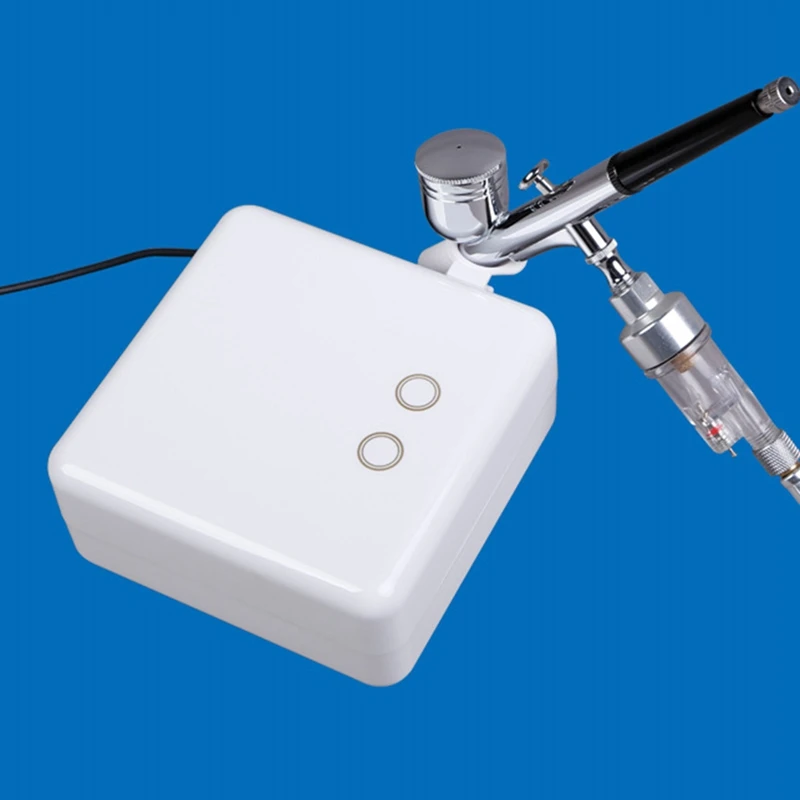 ABDJ-Mini bomba de aerógrafo, juego de aerógrafo para tatuaje de maquillaje de uñas, herramienta de pintura en aerosol para coche modelo pastel enchufe de la UE