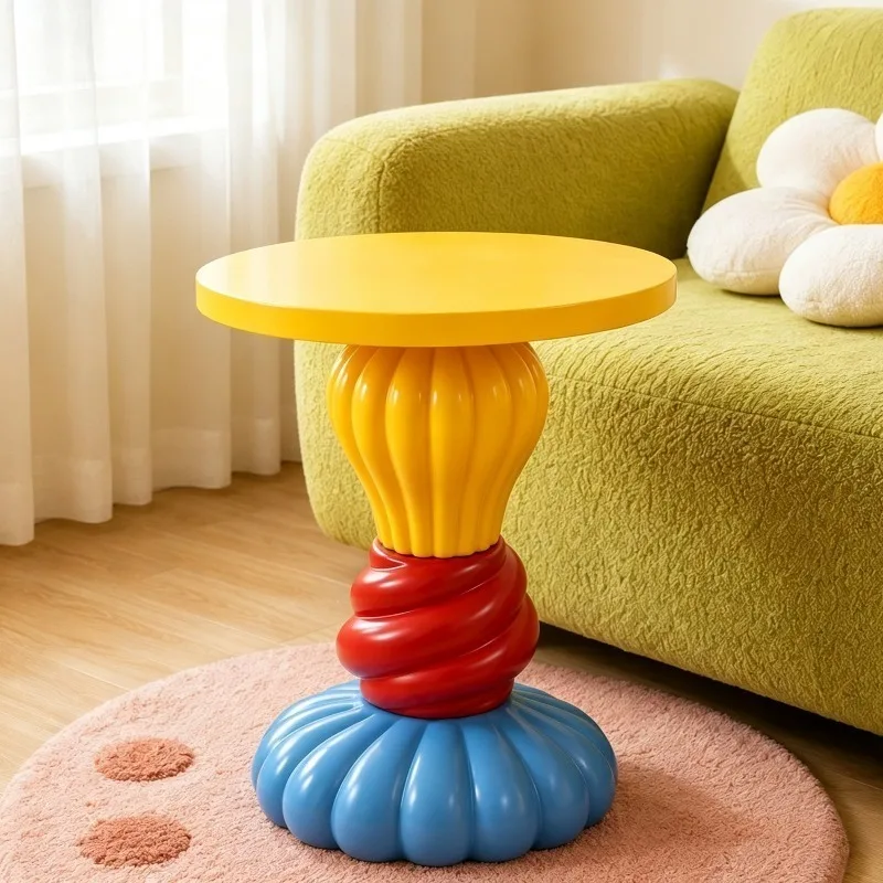 Colorful End Tables Children Room Coffee Table Bedroom Cute Cartoon Side Table Creative Ornaments Bedside Tables Gifts for Girls