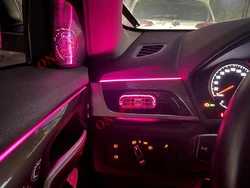 BMW X1 F48 2015-2022 용 터빈 배출구 깍지, LED 자동차 에어 벤트, 야광 앰비언트 라이트, 분위기 네온 램프