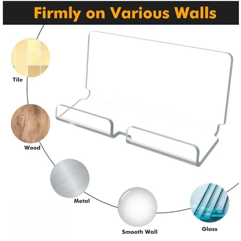  Acrylic Tablets Wall Mounts Adhesive for Adjustable Viewing Experience in Home Entertainment Environment