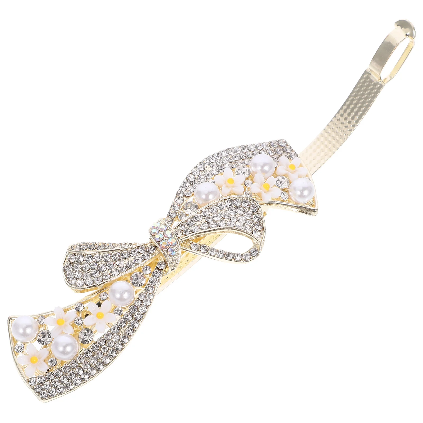 

Metal Hair Clip Small Rhinestone Pearl Spring Decorative Hair Accessories for Girls Women Wedding Party Birthday