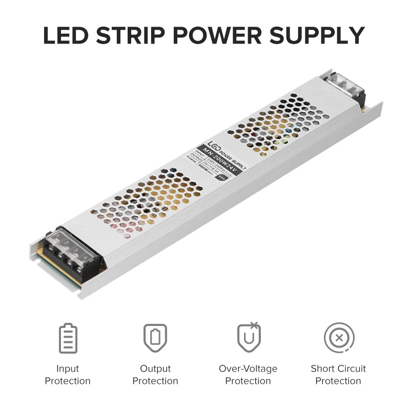DC 24V 200W 8.3A Ultra thin Switching Power Supply 190-240V AC to DC Converter LED Light Box Lighting Transformer Drive Adapter