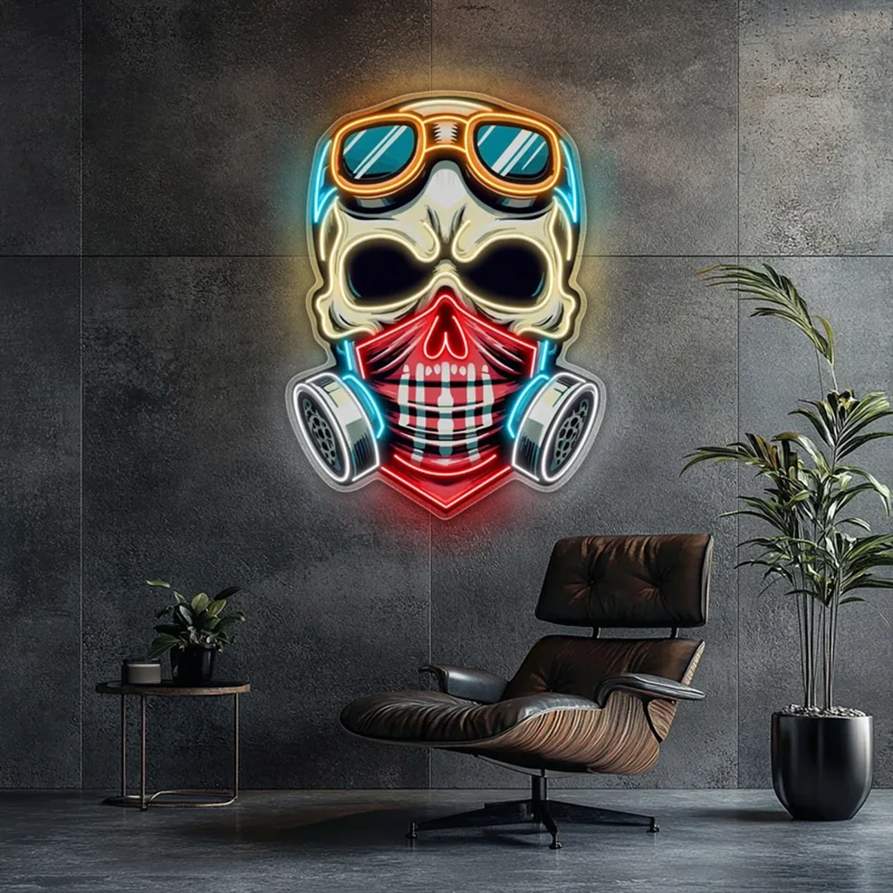 Rebel's Mark Neon Sign, LED Wall Light Art, Bold Graphic Decor for Man Cave, Bar, Game Room & Private Collection, Art Lover Gift