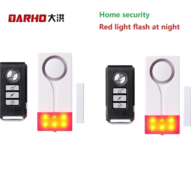 Darho Red Flash Shop Умный дом Охранный звонок со звуком Окно Дверь Магнитный датчик Детектор Беспроводная система умной домашней сигнализации