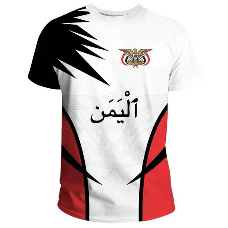 

Yemen Men's T-shirts Casual Loose Round Neck Yemeni YE Flag Short Sleeve Tees Tops Men Clothing Oversized Tee Shirts Streetwear