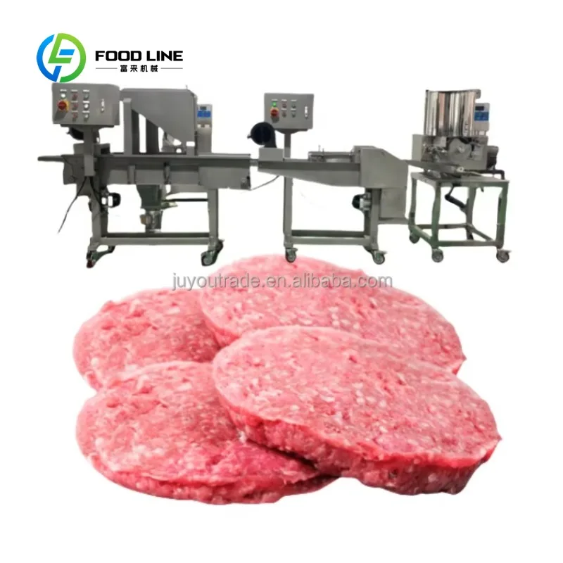 Customized Chicken Nugget Line Burger Patty Machine Meat Pie Equipment Burger Forming Machine Commercial Fast Food Restaurant
