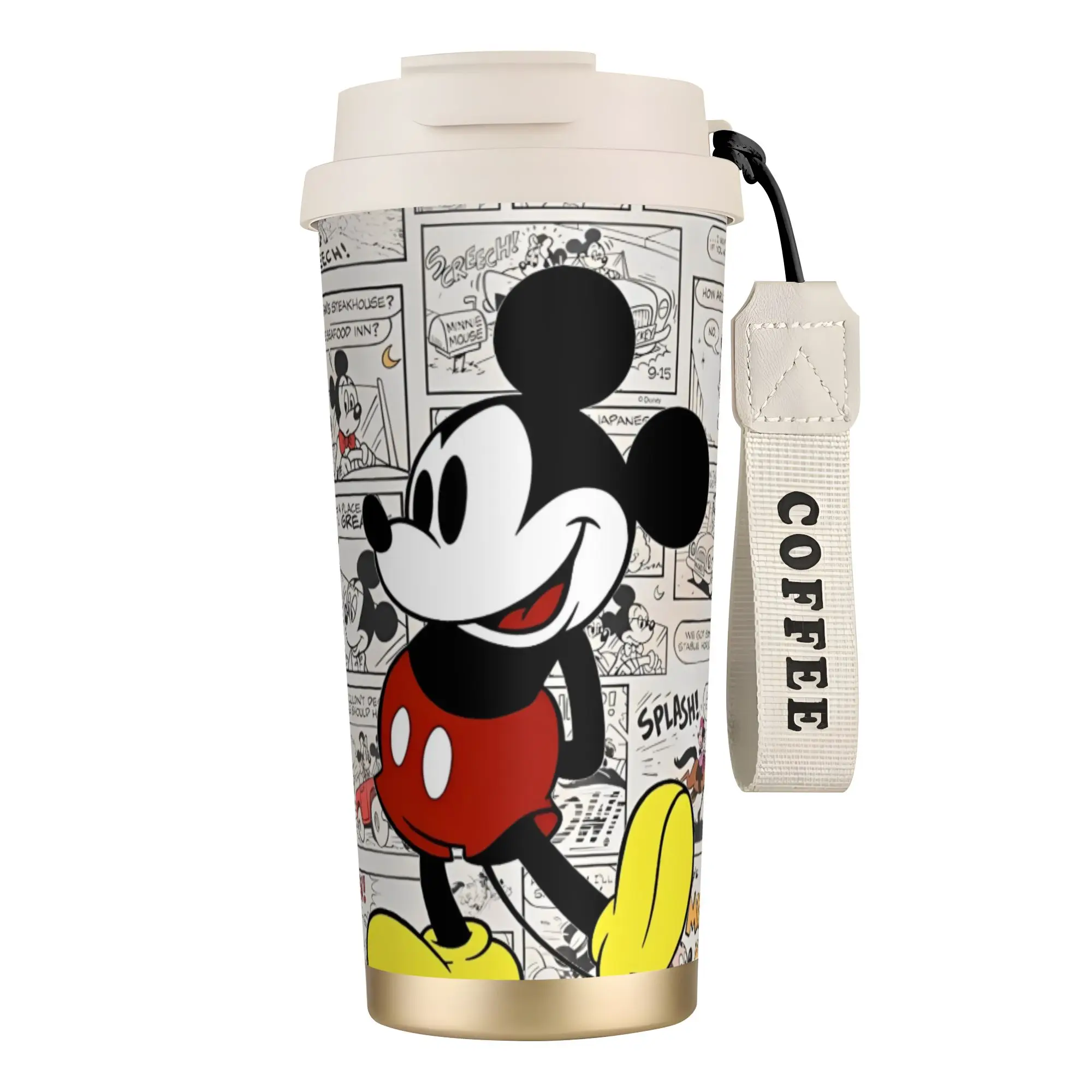 

Mickey And Minnie Tumbler With Straw Stainless Steel Mug Double Wall 316 Stainless Steel Vacuum Insulated for Cold Or Hot