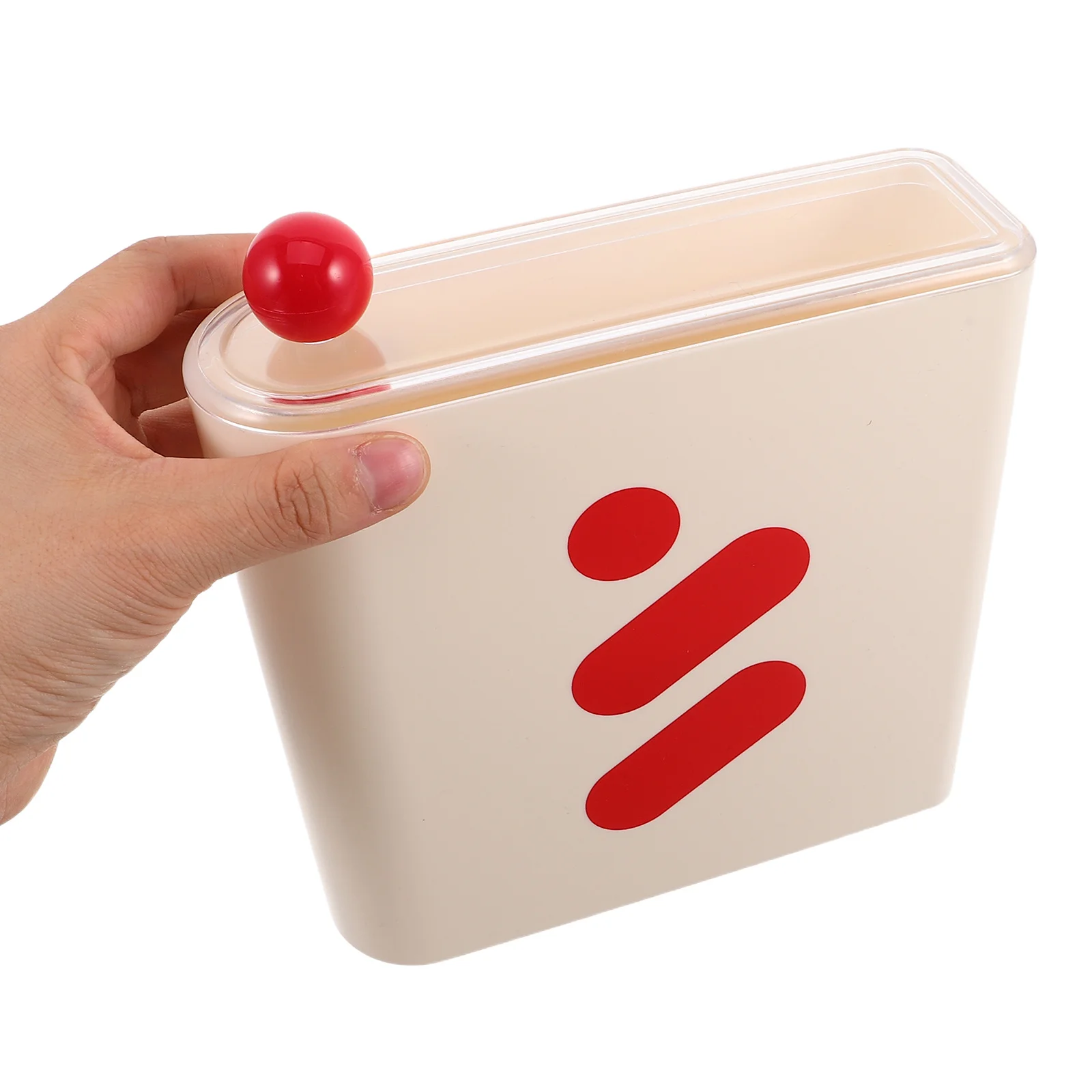 

Mask Storage Box with Lid Elegant Organizer for Vanity Countertop Bathroom Fridge Makeup Brushes Nail Polish Facial