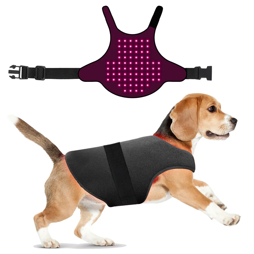 Pet red light therapy belt, LED infrared light therapy, suitable for dogs and cats, equipped with 160 LEDs, wavelengths of 660 n