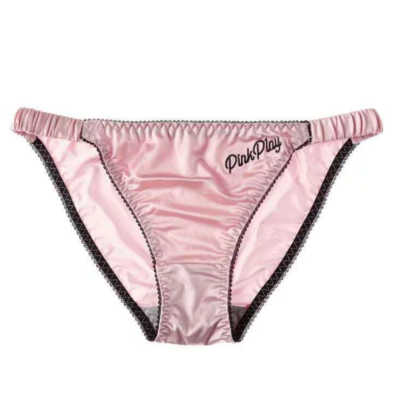 Women's Embroidery Letter Print Underpants High Slit Panties Seamless Comfortable Knickers Sexy Wrap Buttocks Lady Birefs