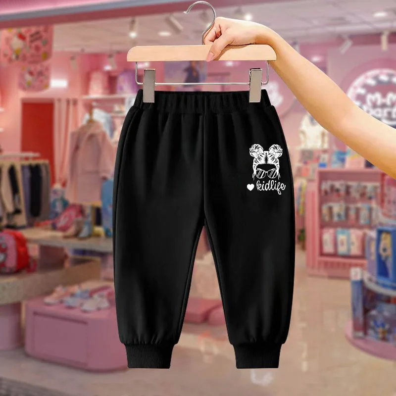 New ldren's Pants Boys and Girls Spring and Autumn Sweatpants Fashion Pants Baby All Wear Casual Pants Loose Sweatpants Trend