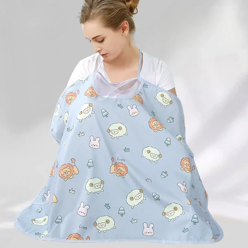 Mother Outing Breastfeeding Cover Cotton Baby Feeding Nursing Covers with Pockets Privacy Breastfeeding Apron Stroller Blanket