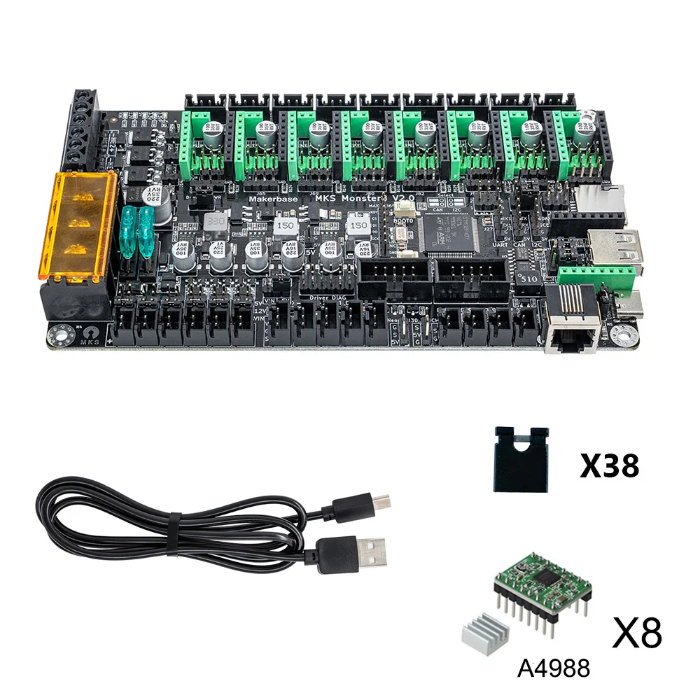 MKS Monster8 V2.0 32-bit 8-Axis 3D Printer Motherboard