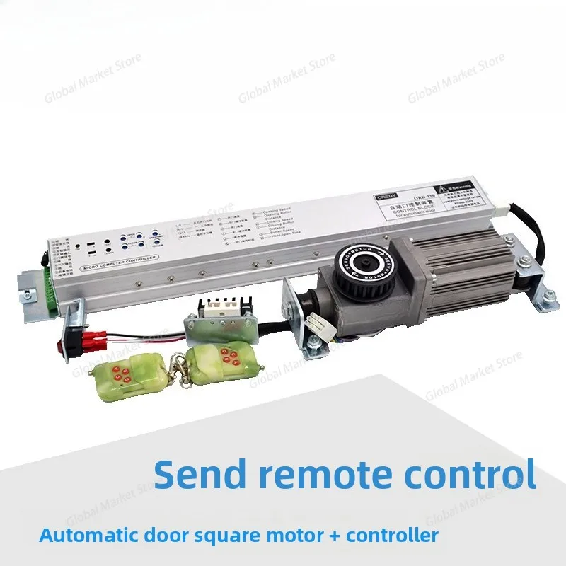 

Стеклянная раздвижная дверь, электрическая дверь, пульт дистанционного управления доступом, двигатель постоянного тока, контроллер двери с датчиком супермаркета, источник питания 220