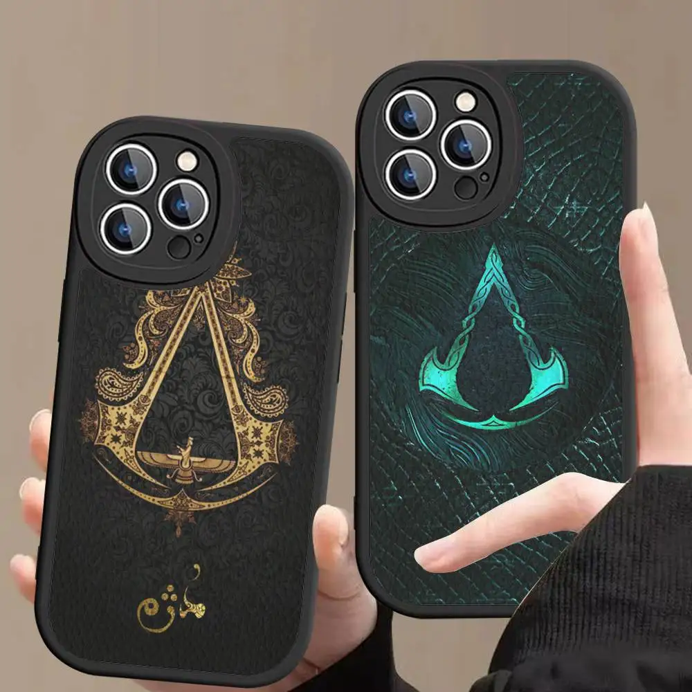 لعبة كلاسيكية A-Assassin-S-Creed شعار سيليكون جراب هاتف آيفون 16 15 14 13 12 11 برو ماكس غطاء جلد صغير ناعم