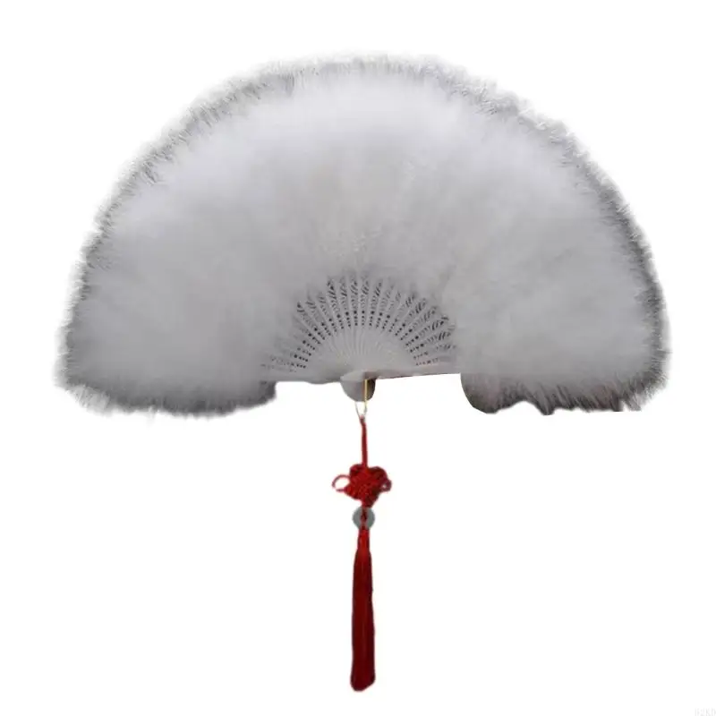 62KD Fan Foldable Decorative Fan Portable for Women's Costume Accessary 1920s Vintage