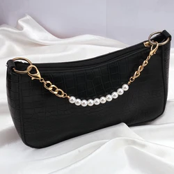 25CM Length Imitate Pearl Pendant Bag Chain Metal Alloy Chain Straps For Bags Handbag Purse Chain Replacement Bag Accessories