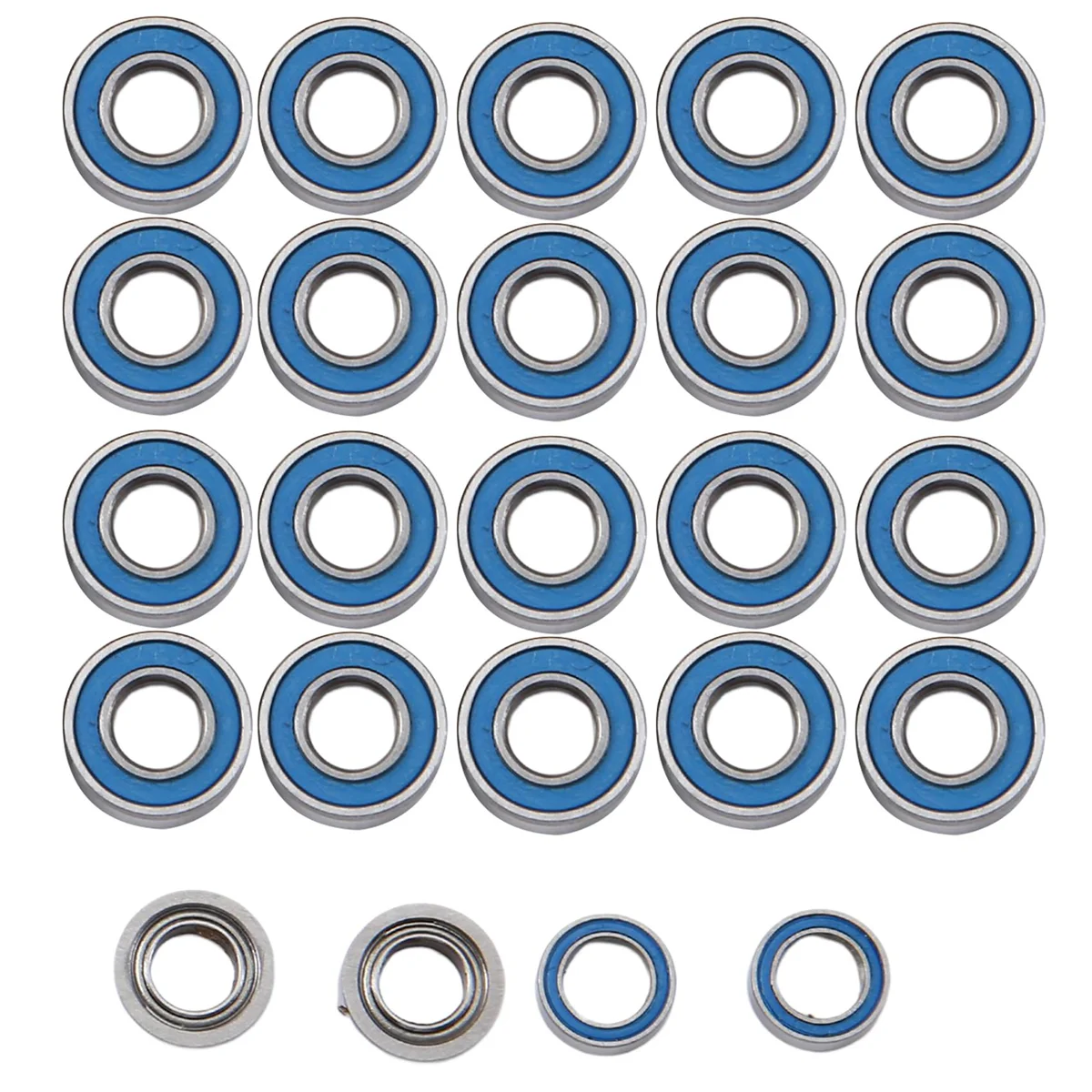 24Pcs Sealed Bearing Kit for Tamiya MF-01X MF01X RC Car Upgrade Parts Accessories