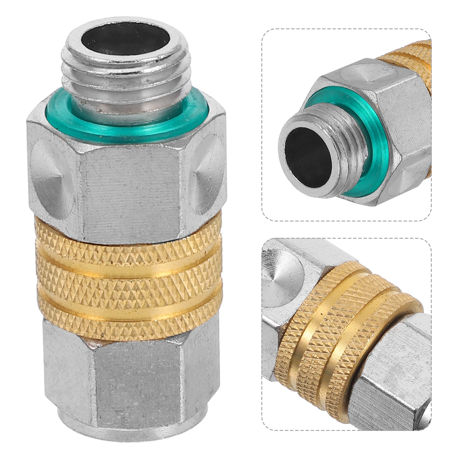 *1.5Mm Brass Pressure Washer Quick Connect Fitting 360 Degree Rotating High Pressure Hose Adapter Power Washer Accessories