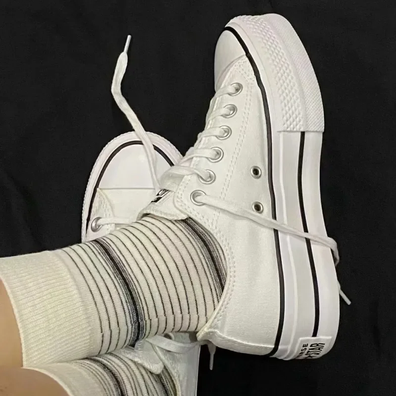 Allstar Pútōu Chúnyuán All Star Women's Thick Heel Canvas Shoes Casual