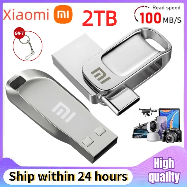 Xiaomi OTG Pen Drive 2TB 1TB 128GB High Speed USB3.0 Flash Drive Mini Pen Drive 512GB 256GB TYPE-C USB Drive For PC Mobile Phone