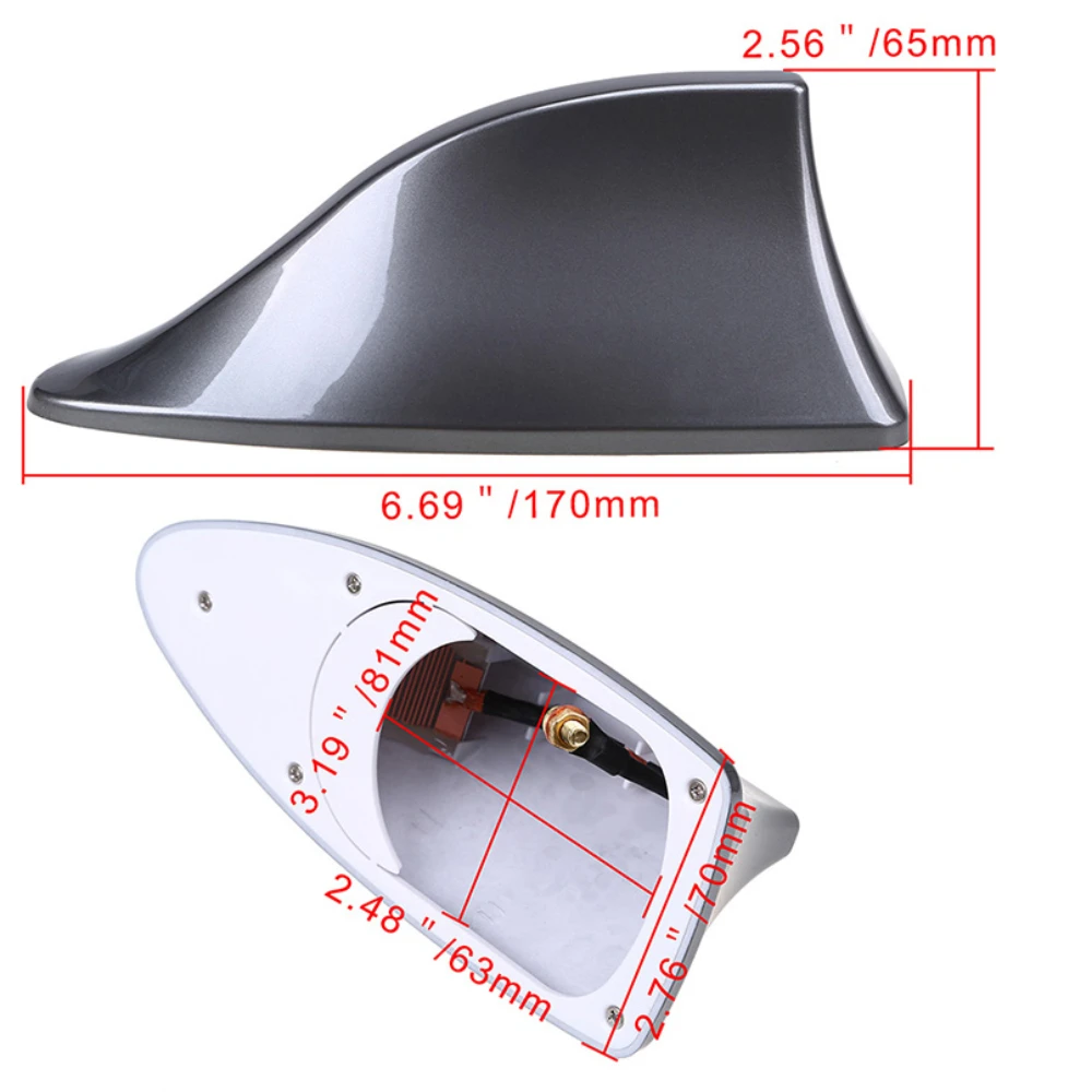 Car Radio Shark Fin Car Shark Antenna Radio FM Signal Design For All Automobiles Aerials Auto Exterior Styling Replacement Parts