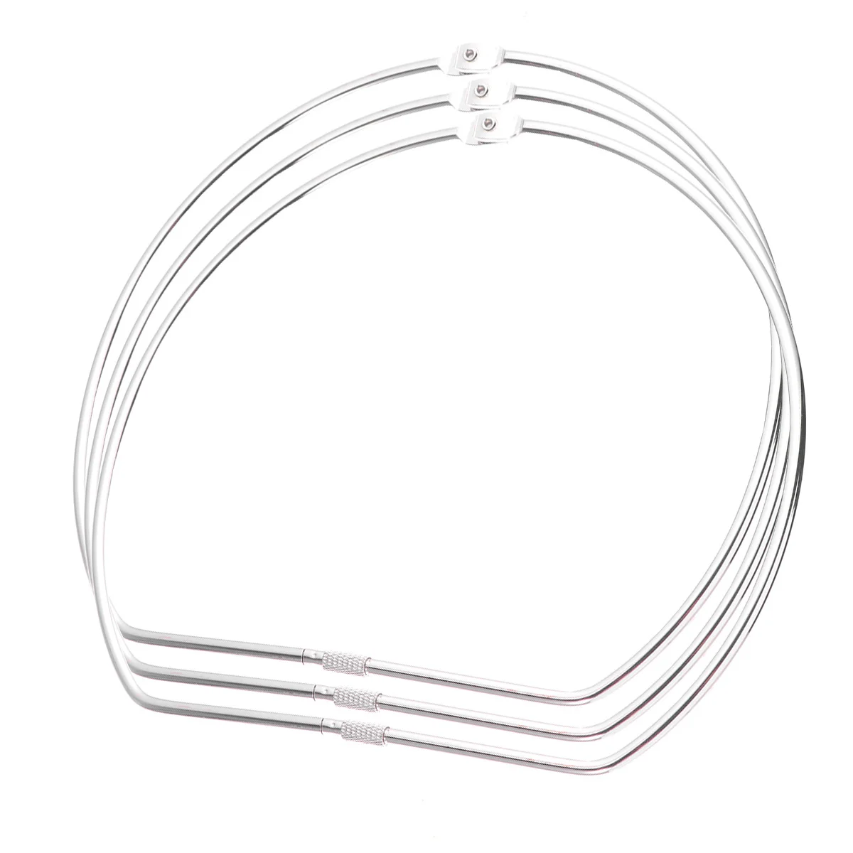 

5Pcs D Ring Buckle Heavy Duty Semi-Circular Strap Adjustment Ring for Bags Iron Luggage Accessories Silver D Buckle