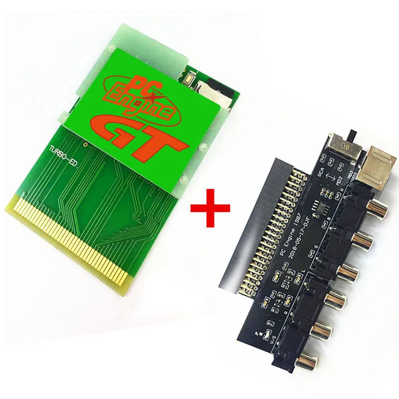 Tarjeta de juego de consola de motor PCE edición Green Gold TURBO 900 en 1 o tarjeta RGBS amplificador de vídeo salida de señal RGBS salida de Audio