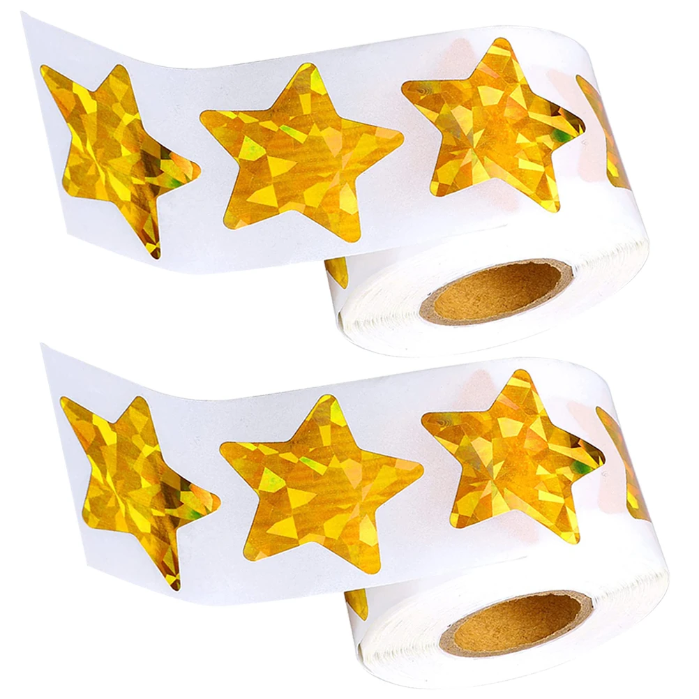 

2 Rolls Sealing Sticker Label Round Sticky Labels Envelope Stickers Shiny Accessories