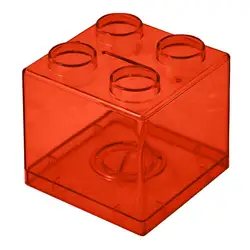 Simple Coin Bank Transparent Visible Piggy Bank Kids Building Block Design Money Saving Box Gift