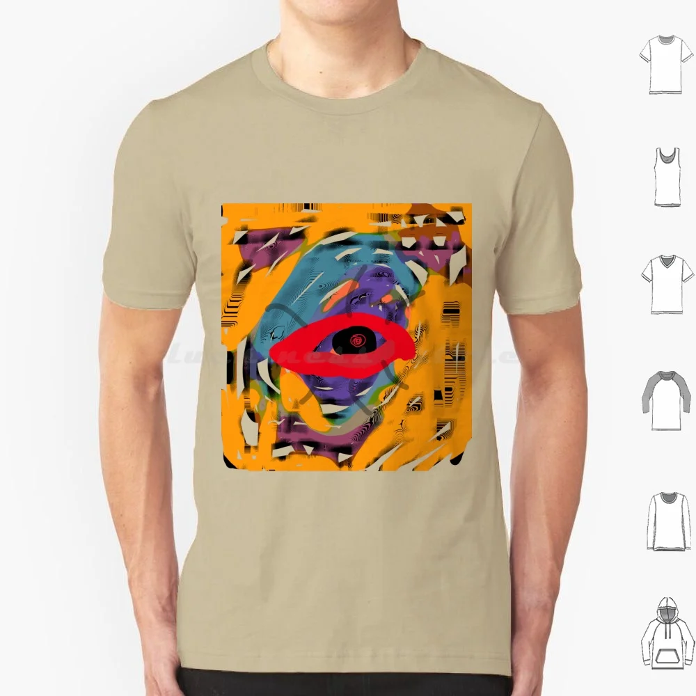 Evil Eye T Shirt Big Size 100% Cotton Hamsa Blue Eye Talisman Turkish Amulet Judaism Higher Self All Seeing Eye Evil Abstract