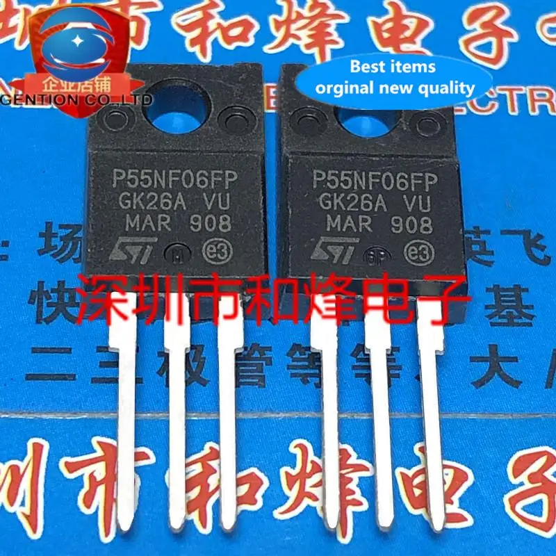 

10 шт., 100% оригинальная новая модель P55NF06FP STP55NF06FP TO-220F 60 в 50 А