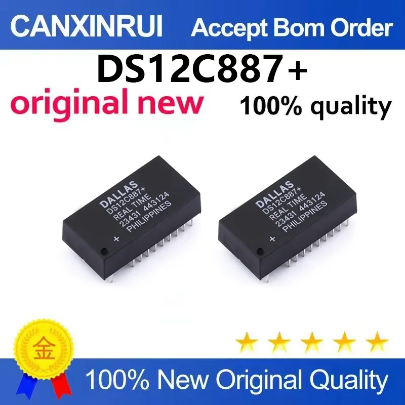 (5pcs-100pcs)Brand new original DS12C887+DS12C887 clock circuit/clock/timing DIP-18