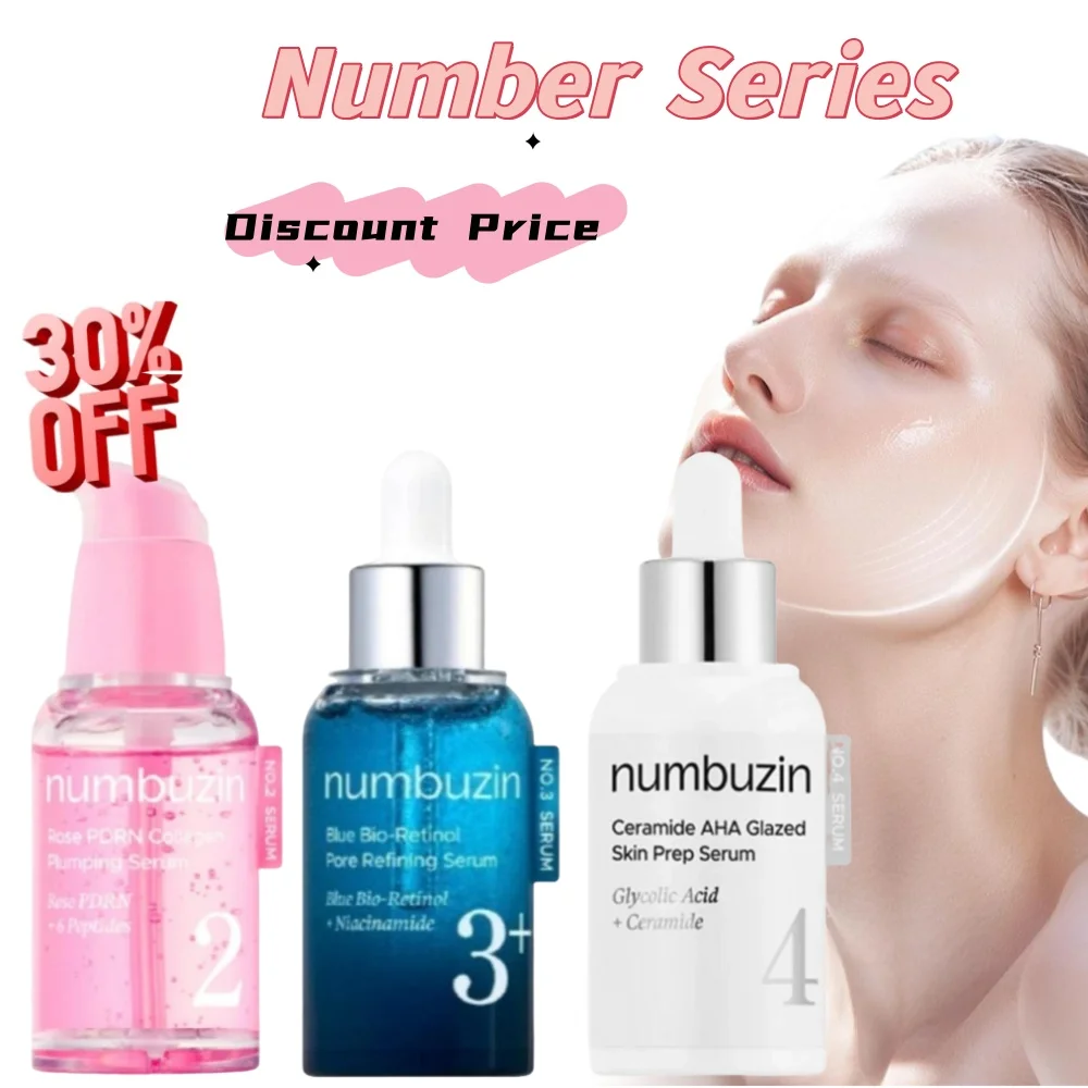 conjunto-de-seruns-numbuzin-no2-3-4-pdrn-de-rosa-bio-retinol-azul-ceramida-aha-seruns-faciais-exfoliantes-refinadores-de-poros