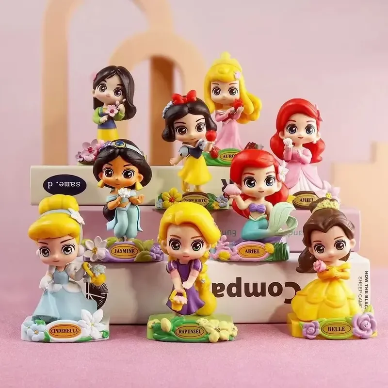 

9pcs Motherland Q-Version Princess Classic Garden Dream Series Trendy Cute Blind Boxes Car And Cake Ornament Toys For Girls Gift