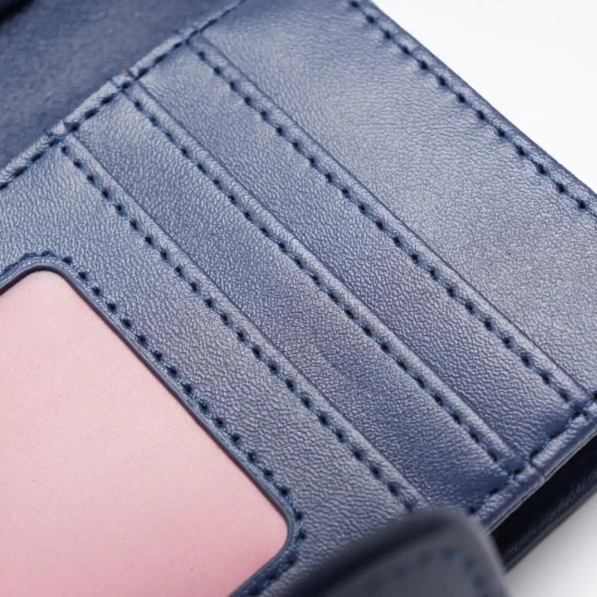 Blue Wallet Solid Color Luxury Brand Letter Print Style Women's Card Holder Sophisticated Simple Women's Stylish Short Wallet