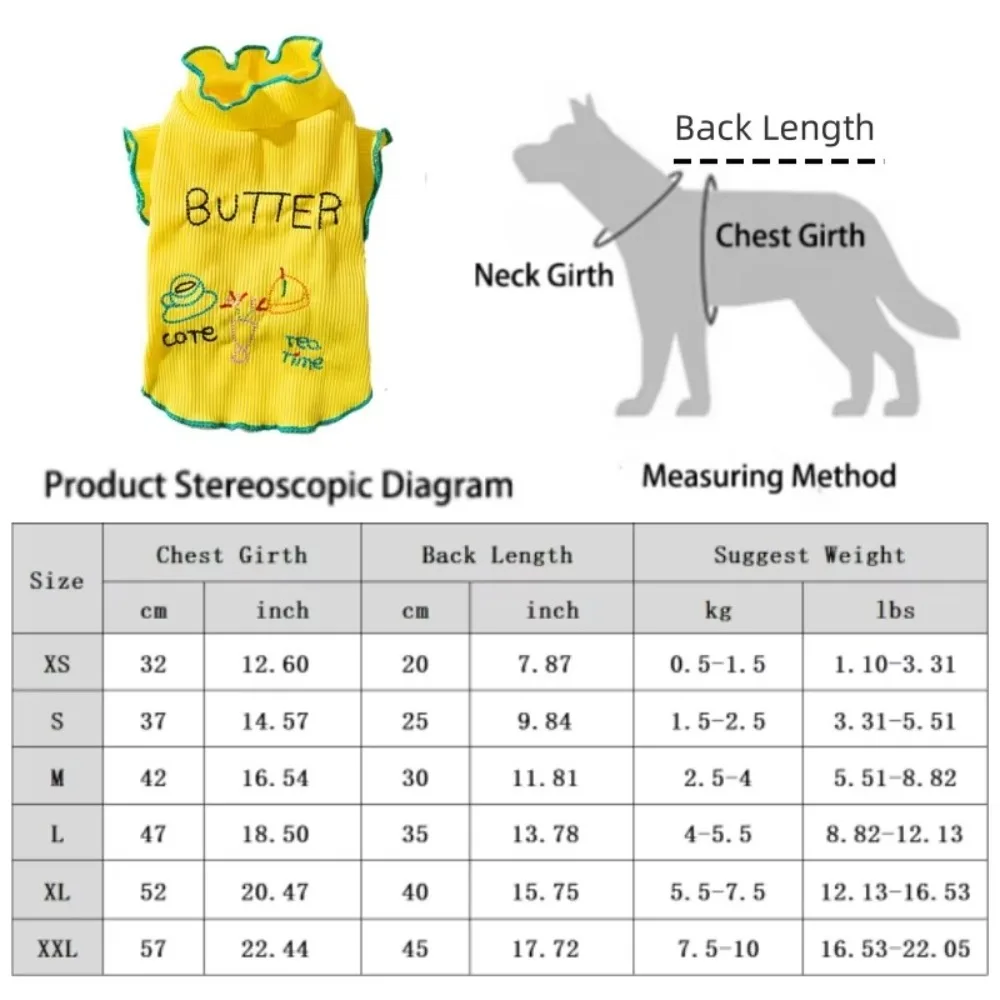 Vêtements décontractés pour chiens fins, vêtements de maison avec lettres brodées, chemise respirante pour chiens, imprimé de dessin animé, deux pattes, petit et moyen chien
