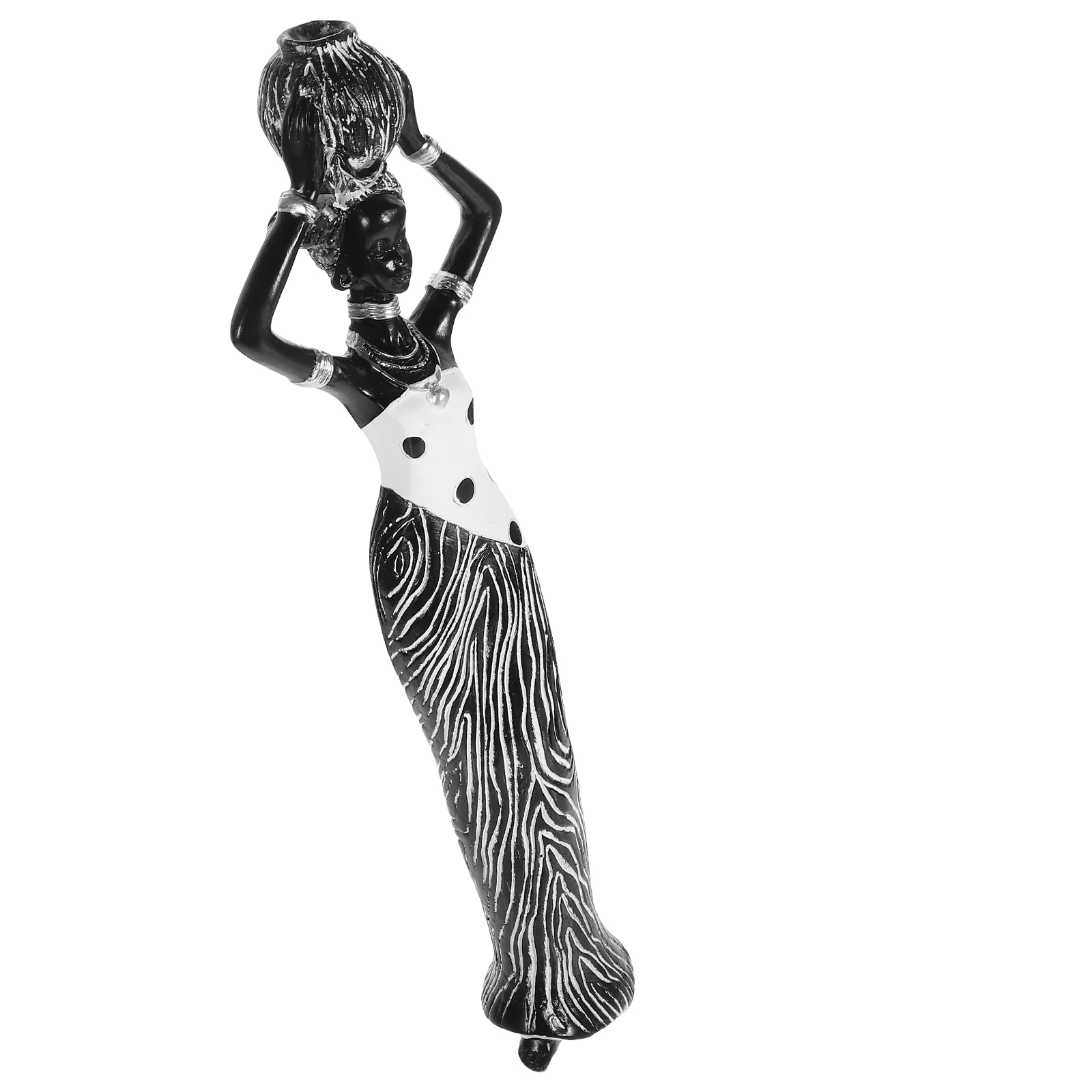 

African Women Statue Decoration Resin Black Women naments Cabinet Crafts Figurine Valentine Gift African Culture
