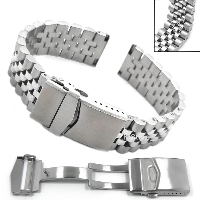 

316L Stainless Steel Watch Straps 20mm 22mm for Seiko Watch Bracelet Belt for Jubilee Diving Watchband Solid Buckle Clasp Band