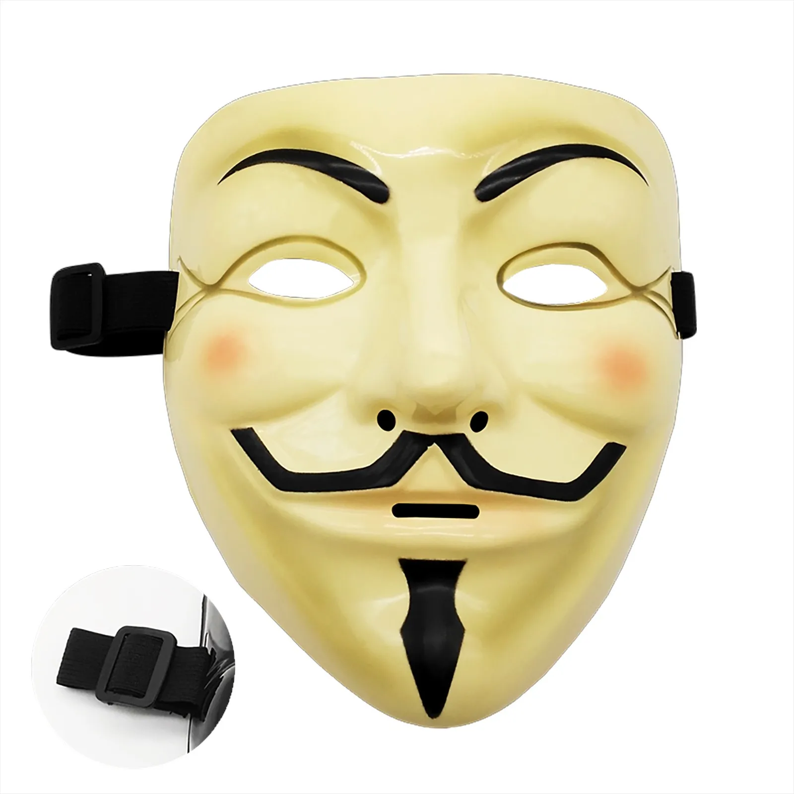 Halloween Masks Hacker Mask Black White V For Vendetta Hackers Cos Mask Halloween Cosplay Party Diy Masks Children Toys Masks view 6