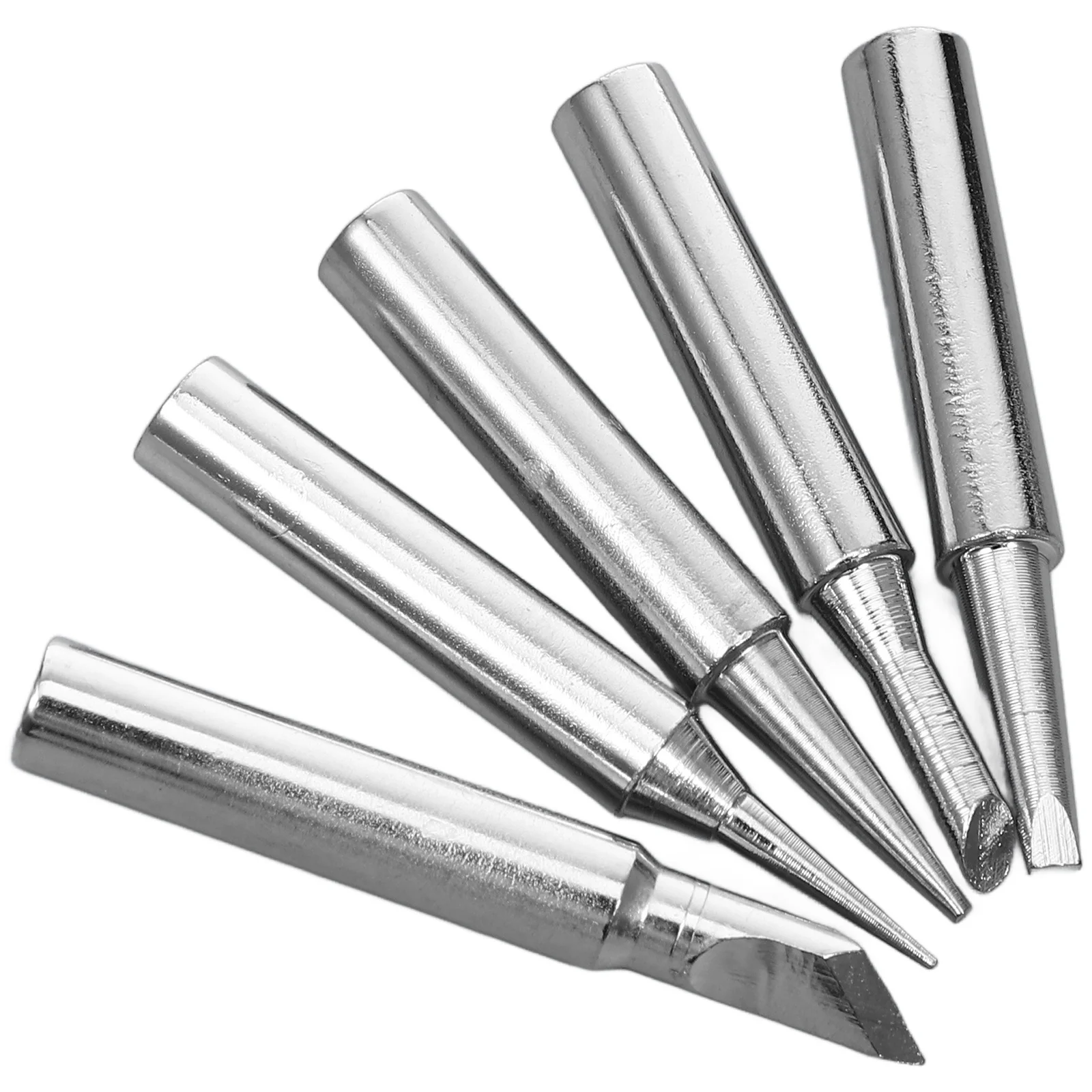 

5Pcs Soldering Iron Tips Assorted Shapes High Efficiency Portable Storage Strong Thermal Conductivity Welding Tool