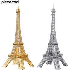 Piececool-3D Eiffel Tower Metal Puzzle, Kits De Construção, Jigsaw Modelo Kit, Brinquedo DIY para Adulto, Presente De Montagem, 5.5