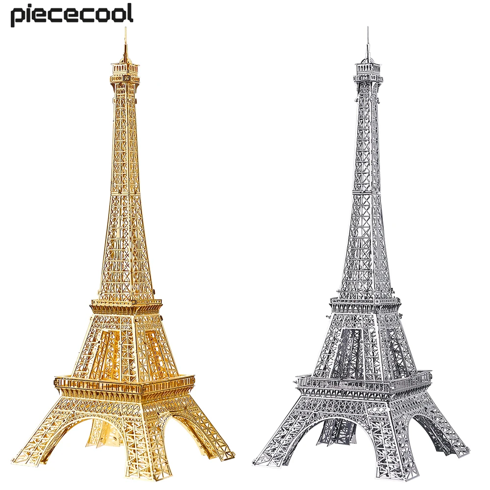 Piececool 3D Metal Puzzle Eiffel Tower 5.5in Building Kits Jigsaw Model Kit DIY Toy for Adult Assembly Gift