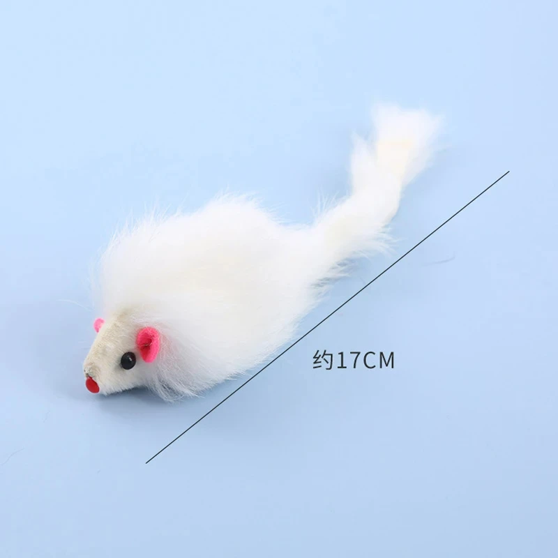 5/10Pcs False Mouse Cat Toy Long-haired Tail Mice With Sound Plush Soft Mouse Toys for Cats Bite-Resistant Kitten Playing Toys