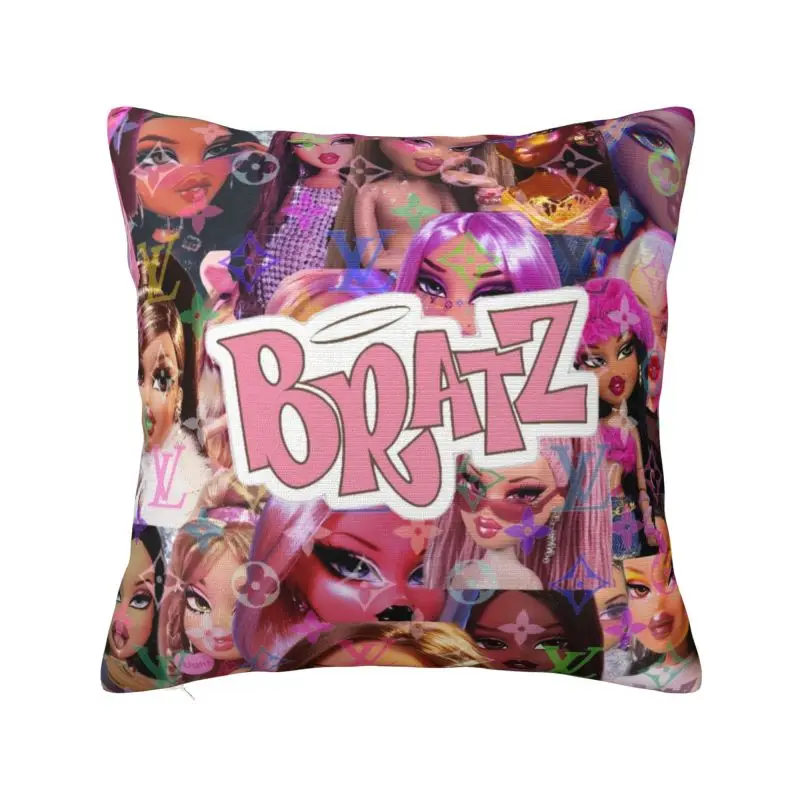 Bratzs Doll Cushion Cover 45x45 Home Decorative 3D Print Tv Movie Throw Pillow for Car Double Side