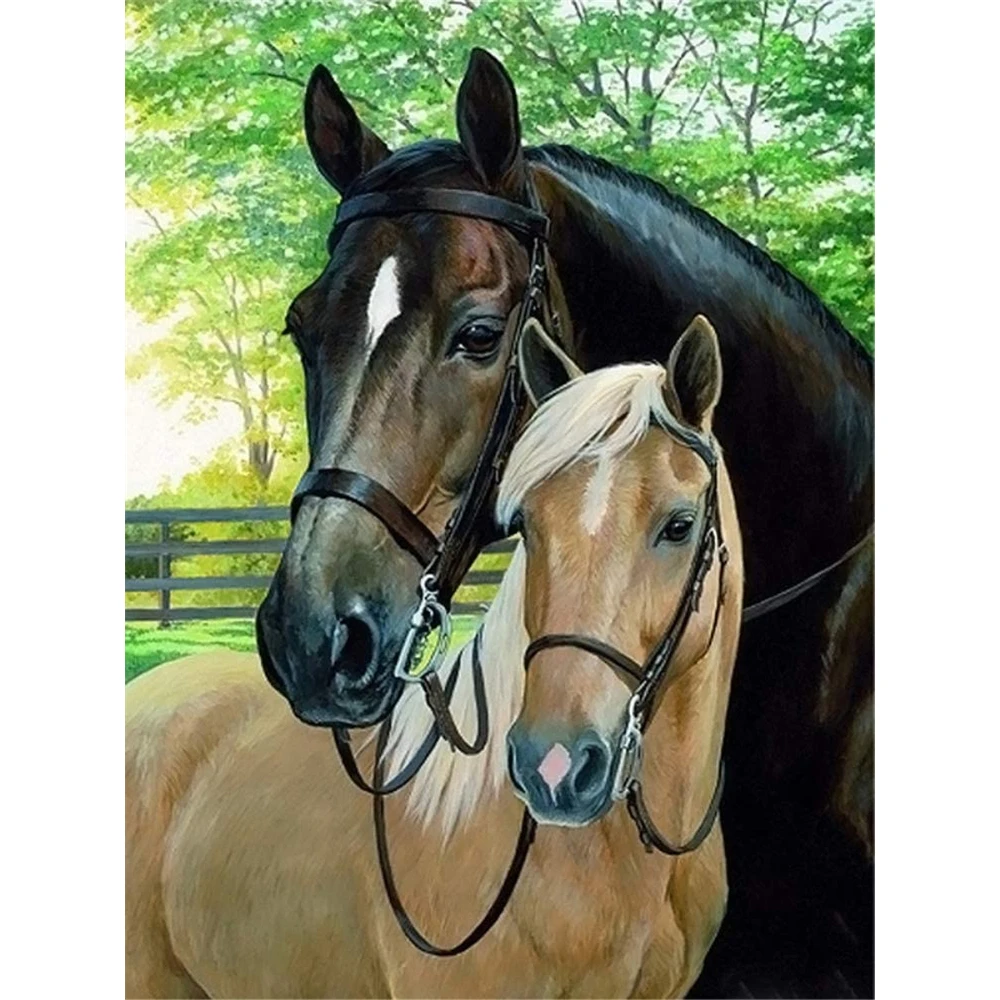 Animal Horse DIY Embroidery 11CT Cross Stitch Kits Craft Needlework Set Printed Canvas Cotton Thread Home Decoration New   Sell