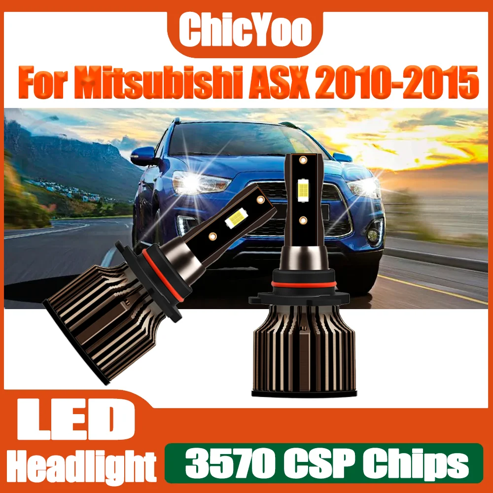 2X 20000LM 120W High Beam 6500K White 9005 LED Headlight Car Turbo Light 12V For Mitsubishi ASX 2010 2011 2012 2013 2014 2015