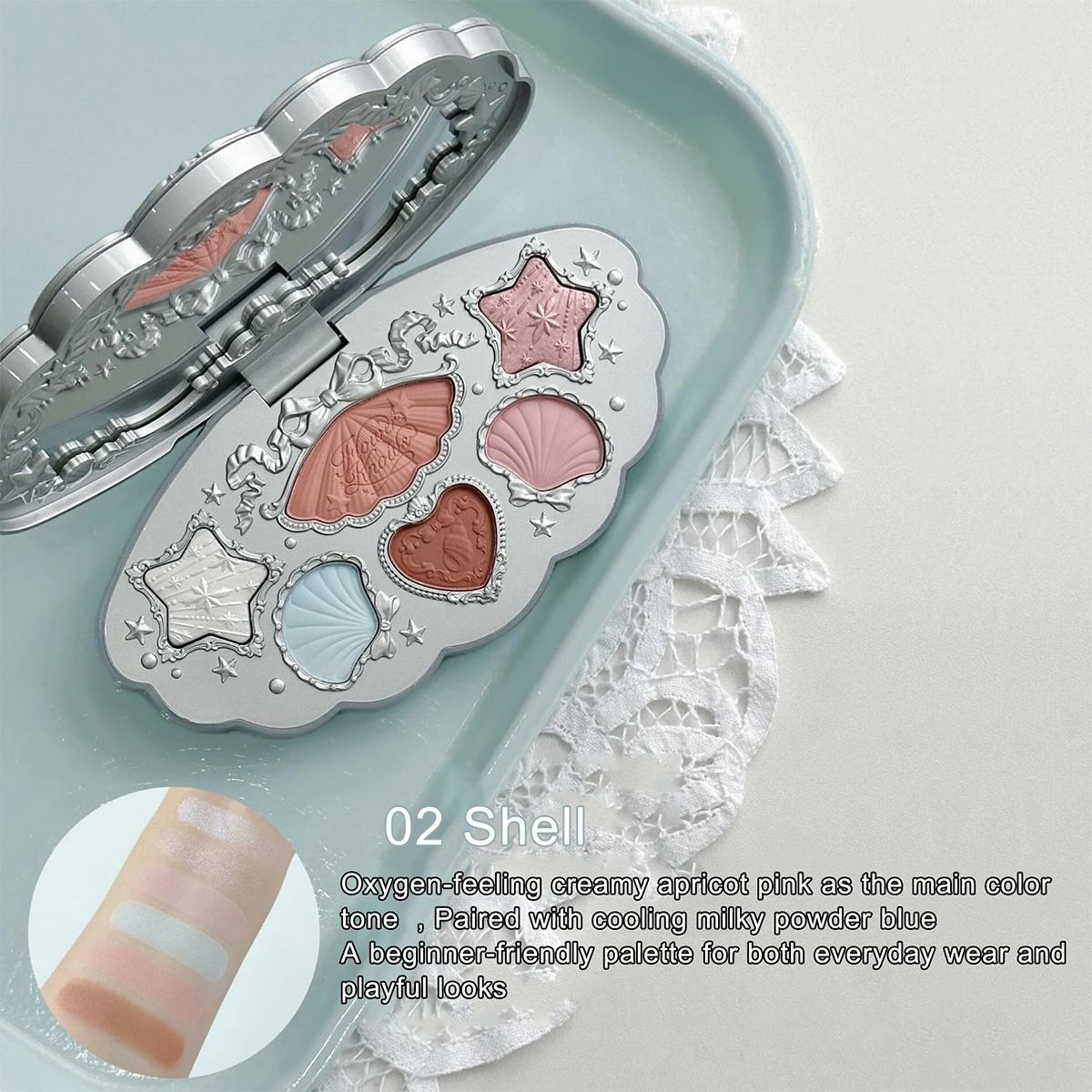 Flower Knows Multicolor Makeup Set Eyeshadow Blush Lip Gloss Summer Limited Edition Mint Green Collection Long Lasting Makeup