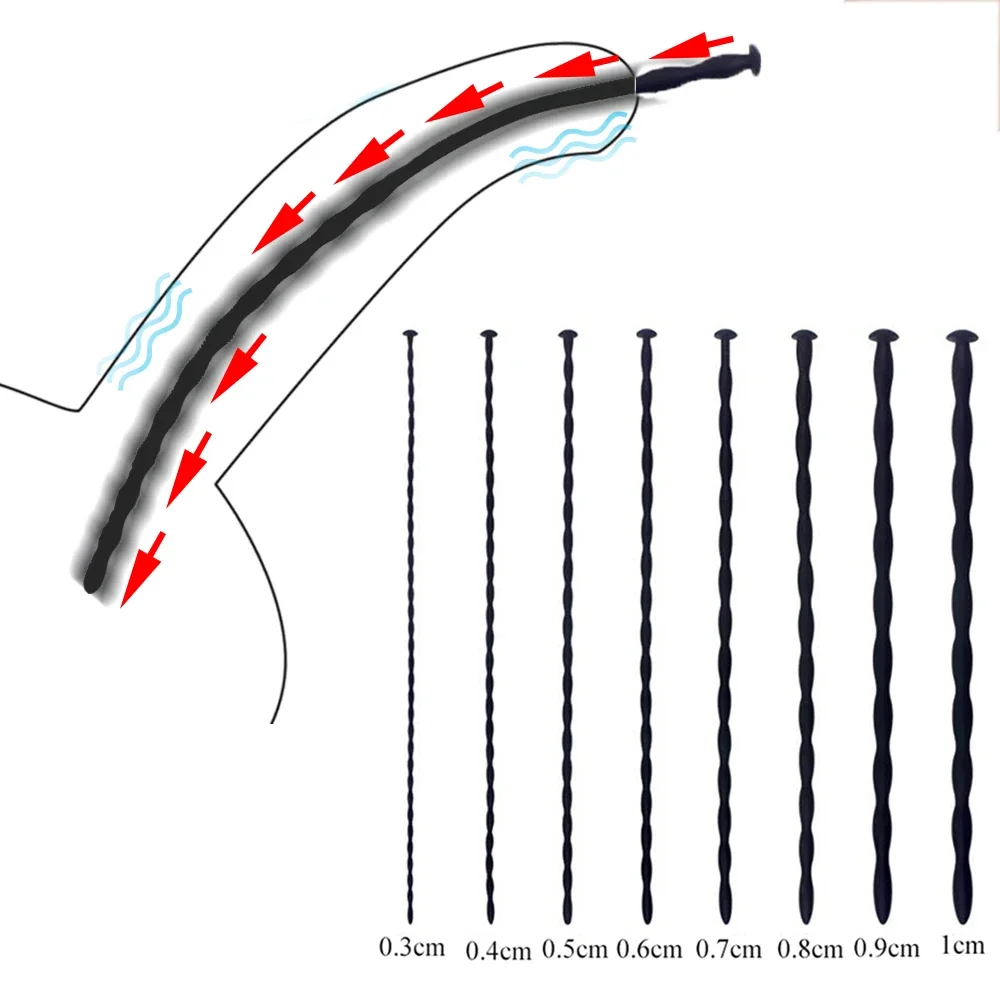 Silikon Harnröhren Katheter Sounding Männlichen Penis Stimulation Eichel Stecker Ejakulation Verzögerung Sex Spielzeug für Erwachsene Männer Masturbator