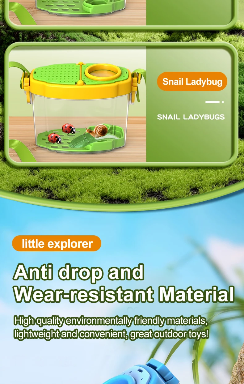Neuartige Insektenbeobachtungsbox, Outdoor-Sammlung, Teleskop, Kaulquappe, Schmetterling, Seidenraupe, biologisches Experiment, Capture-Tool – Detail 21